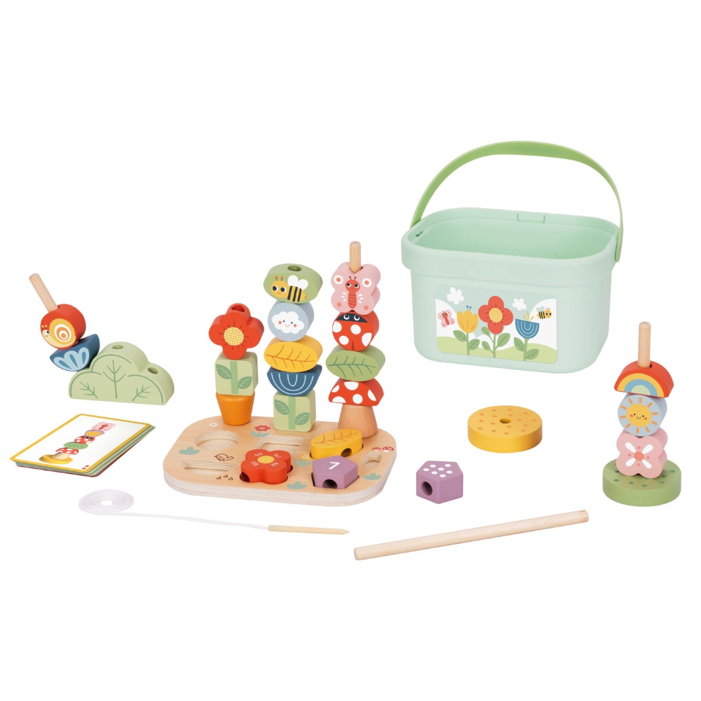 TookyToy - Wooden Montessori Garden Stacking Travel Toy 33pcs - Image 8
