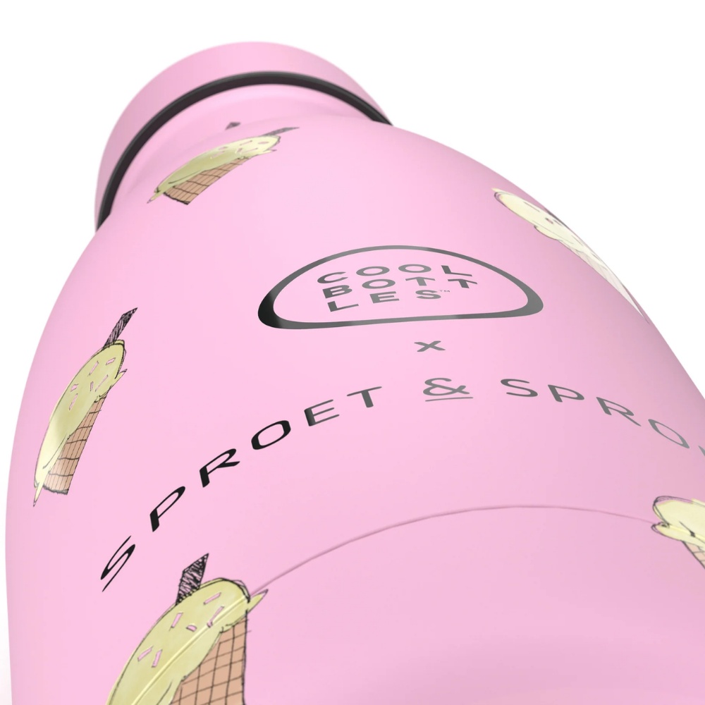 Cool Bottles - Kids Triple-Insulated Water Bottle - SPRT & Pink Scoop 350ml - Image 4