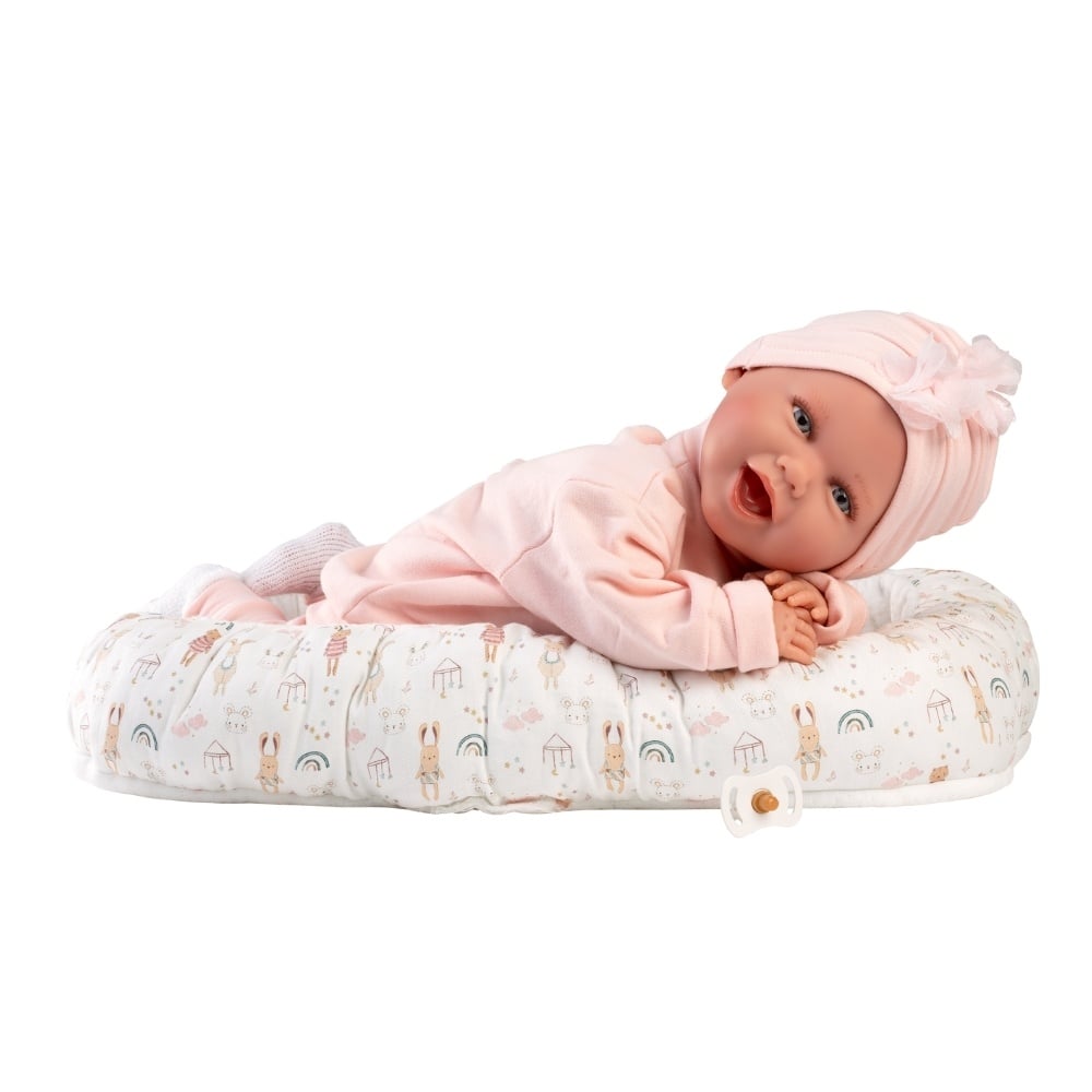 Llorens - Baby Girl Doll with Laughing Mechanism, Clothing & Cushion: Mimi - 42cm - Image 8