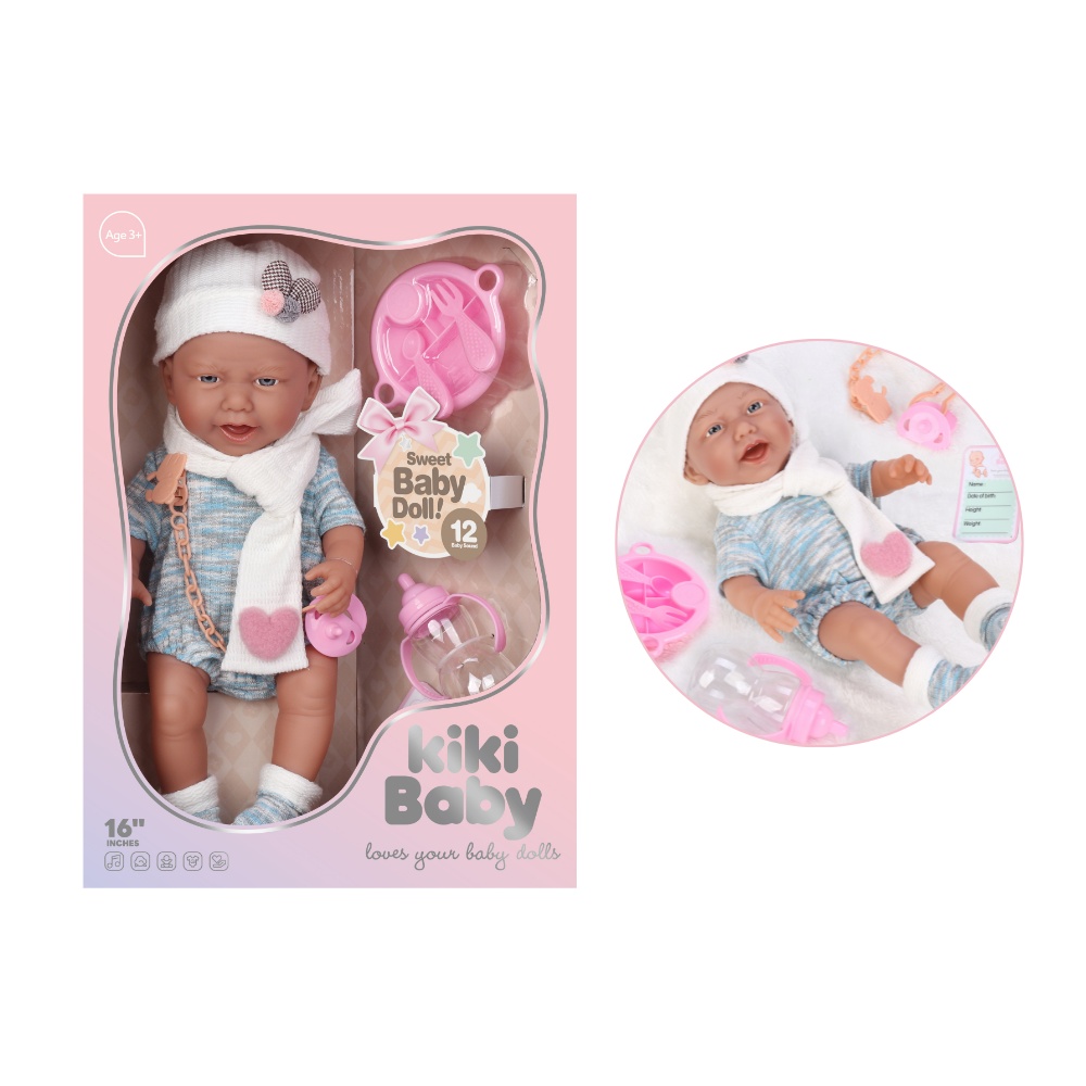 Baby Doll with Vinyl Body, 12 Sounds, Clothing & Accessories - 40cm - Image 5