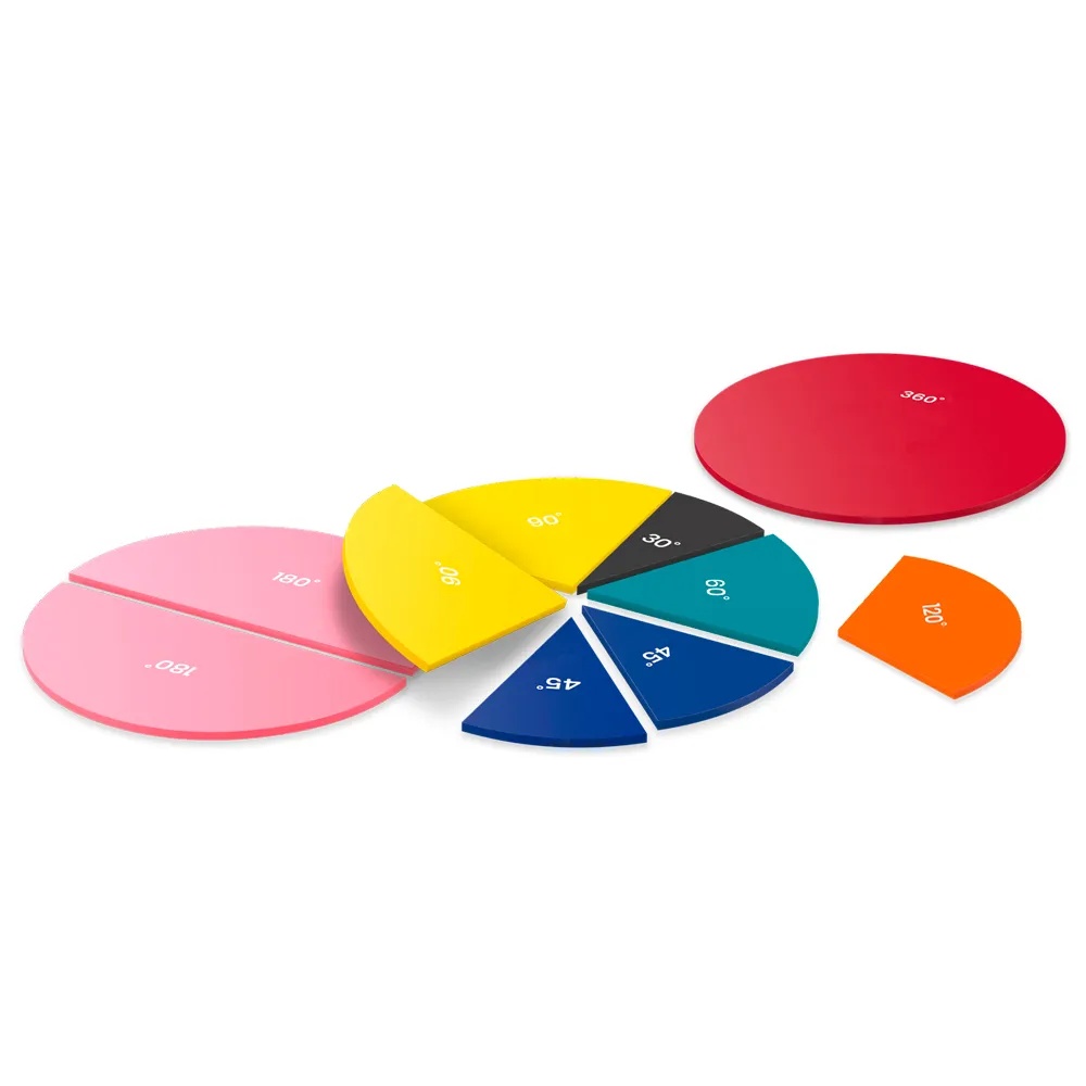 Hand2Mind - Rainbow Angle Fraction Circles - Maths Learning Manipulatives - Image 2