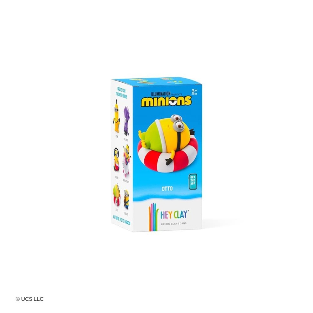 Hey Clay - Modelling Air-Dry Clay with Fun Interactive App - Otto, Series Minions, 5 cans - Image 4