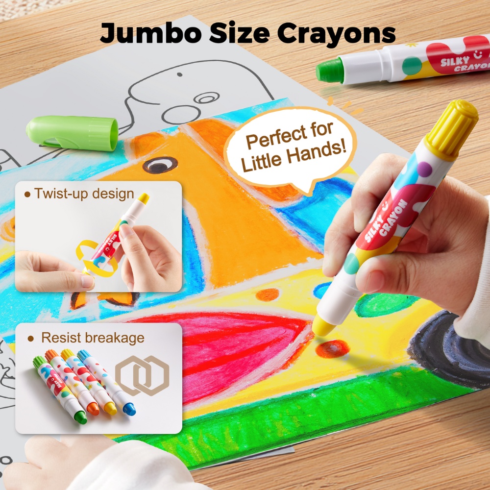 Jar Meló - Silky Crayon Washable Baby Roo - 6 Colours - Image 2