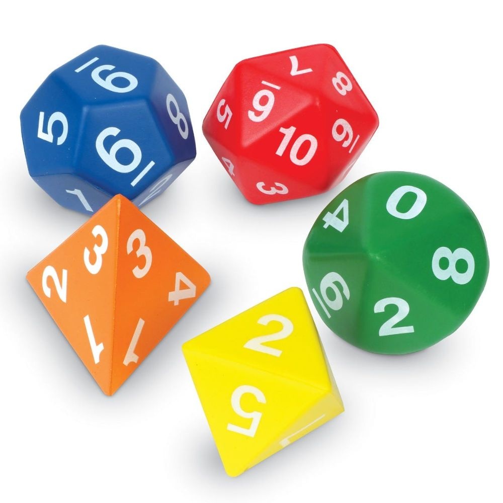 Learning Resources - Jumbo Foam Polyhedral Dice for Kids Ages 6+ - Image 2