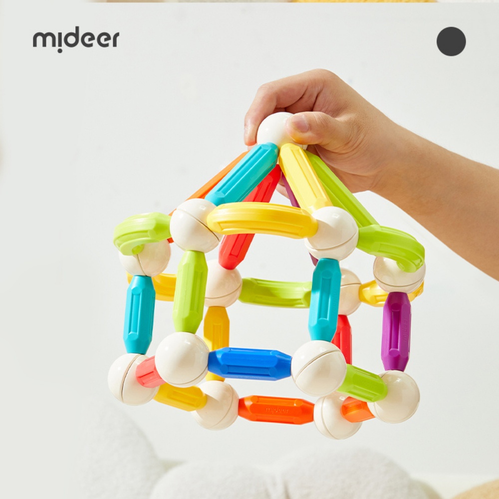 Mideer - Rainbow Magnetic Building Sticks STEM Construction Toy - 60 Pieces - Image 5