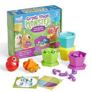 Hand2Mind - Grab That Monster - Fine Motor Sorting Activity Game for Kids
