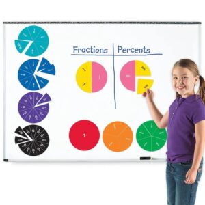 Learning Resources - Magnetic Fraction Circles: Double-Sided Teaching Demo Set