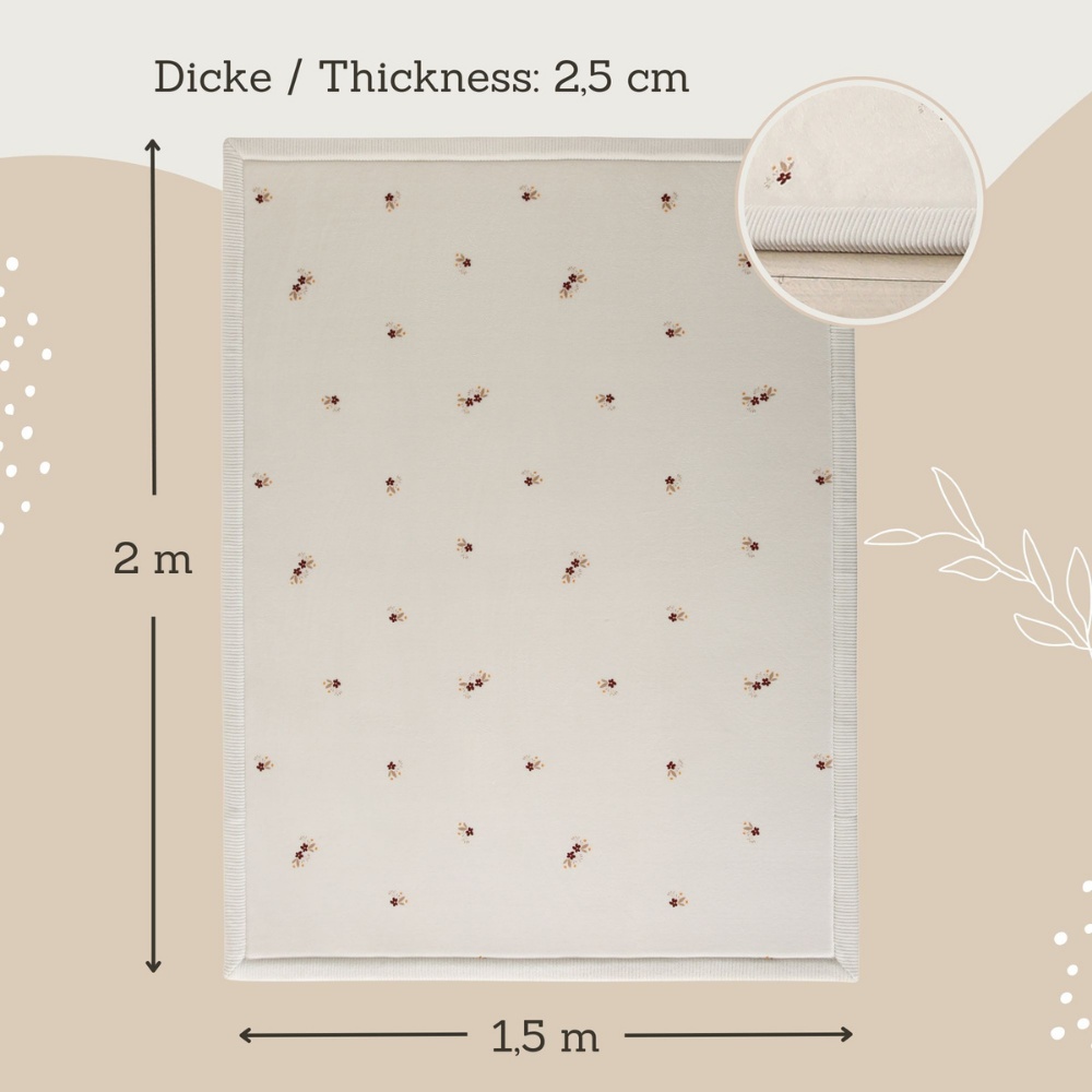 Hakuna Matte - CloudSoft Play Mat Carpet - Floral 200 x 150 x 2.5 cm - Image 3