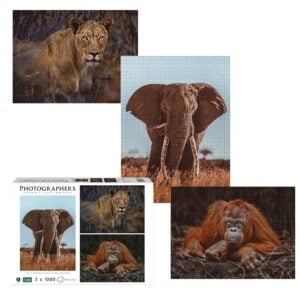 Ambassador - Photographers Collection: 3 x 1000 Piece Puzzle Bundle - Elephant, Lioness and Orangutan