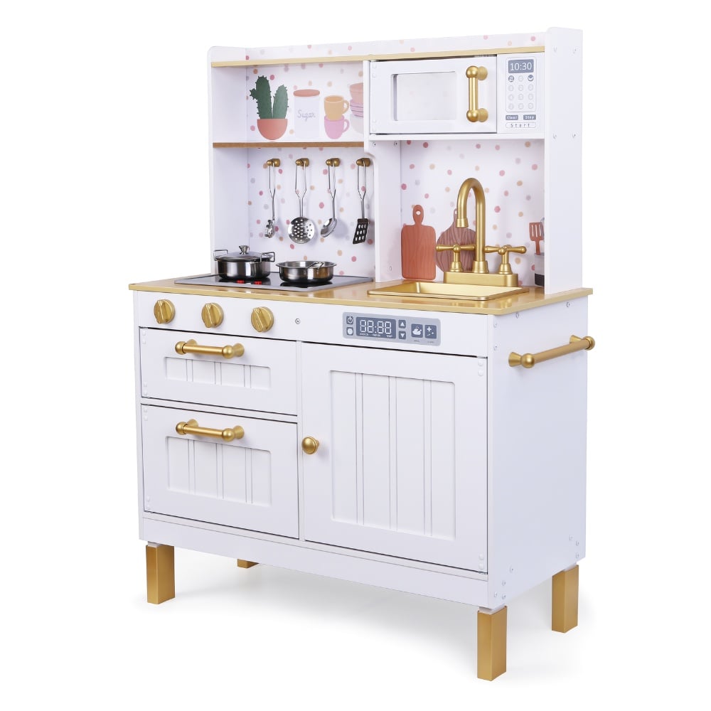 Greenbean - Pretend & Play - Wooden Play Kitchen with Accessories