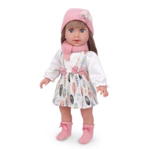 Fashion Doll with Sound - Mia - Dress, Beanie & Shoes - 40cm-**
