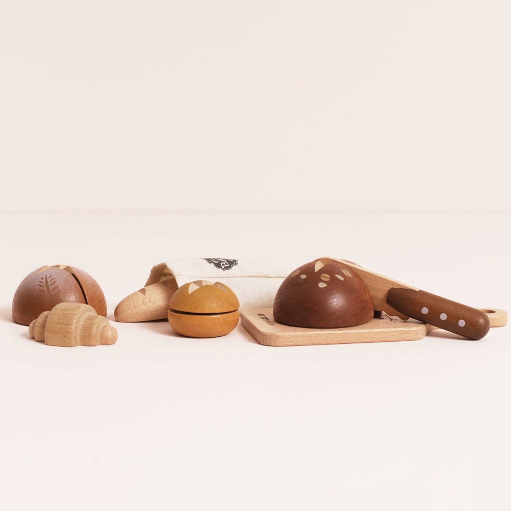 Le Toy Van - Wooden Artisan Bread & Knife Set - 12pcs - Image 5