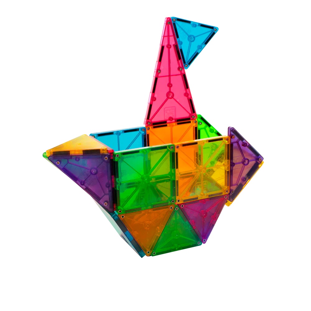 Magna-Tiles - Magnetic Construction Set - Translucent Colours - 32pcs - Image 4