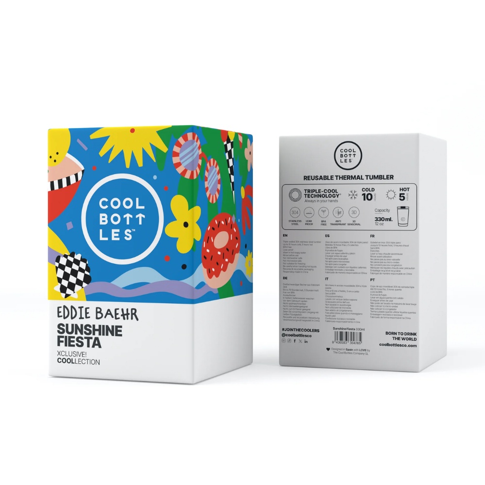 Cool Bottles - Triple-Insulated Travel Tumbler - Sunshine Fiesta 330ml - Image 7