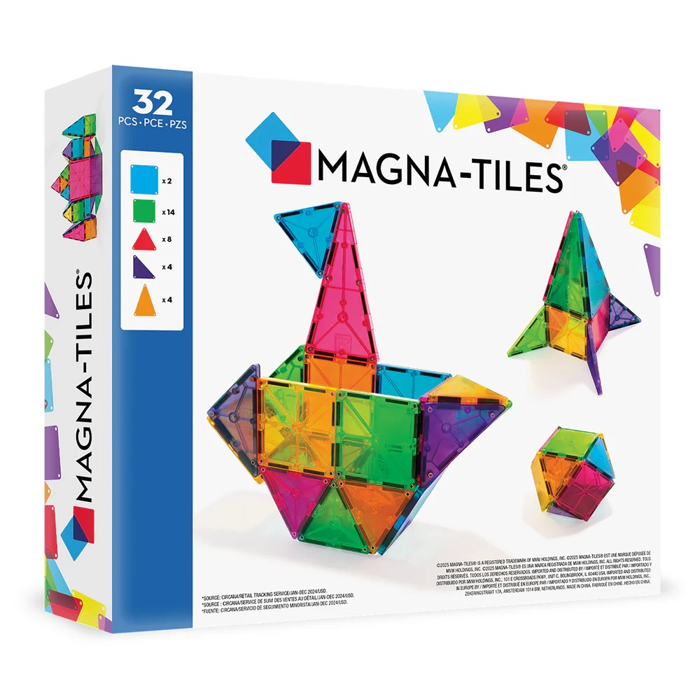 Magna-Tiles - Magnetic Construction Set - Translucent Colours - 32pcs - Image 6