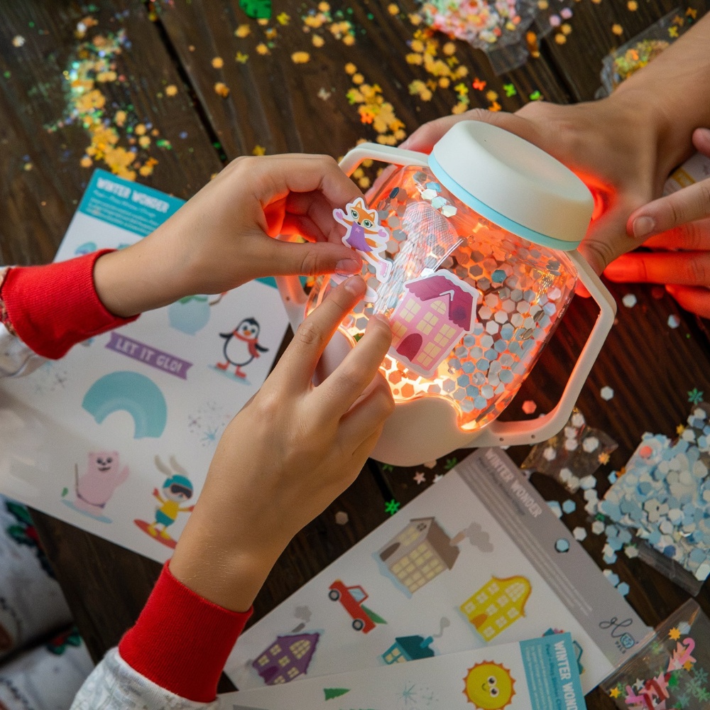 Glo Pals - DIY Sensory Play Jar - Snowglobe - Image 4
