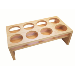 Anthony Peters - Bamboo Paint Pot Stand for Kids - 8 Holes - Natural Wood