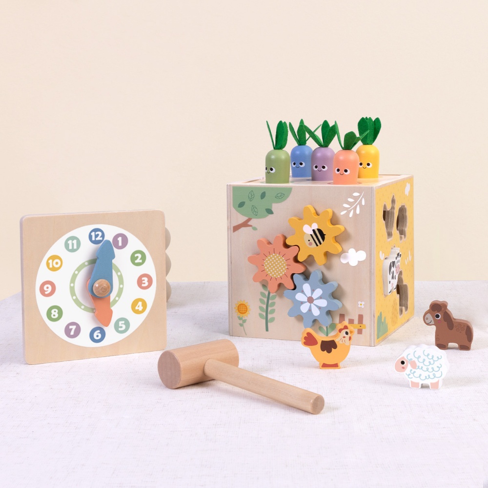 TookyToy - Wooden Play Cube Activity Toy - Image 2