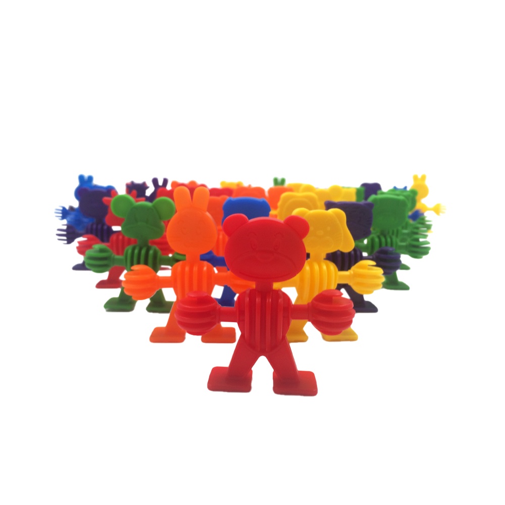 Greenbean - Linking Animals - Interlocking Building Blocks - 96pcs in Polybag - Image 4