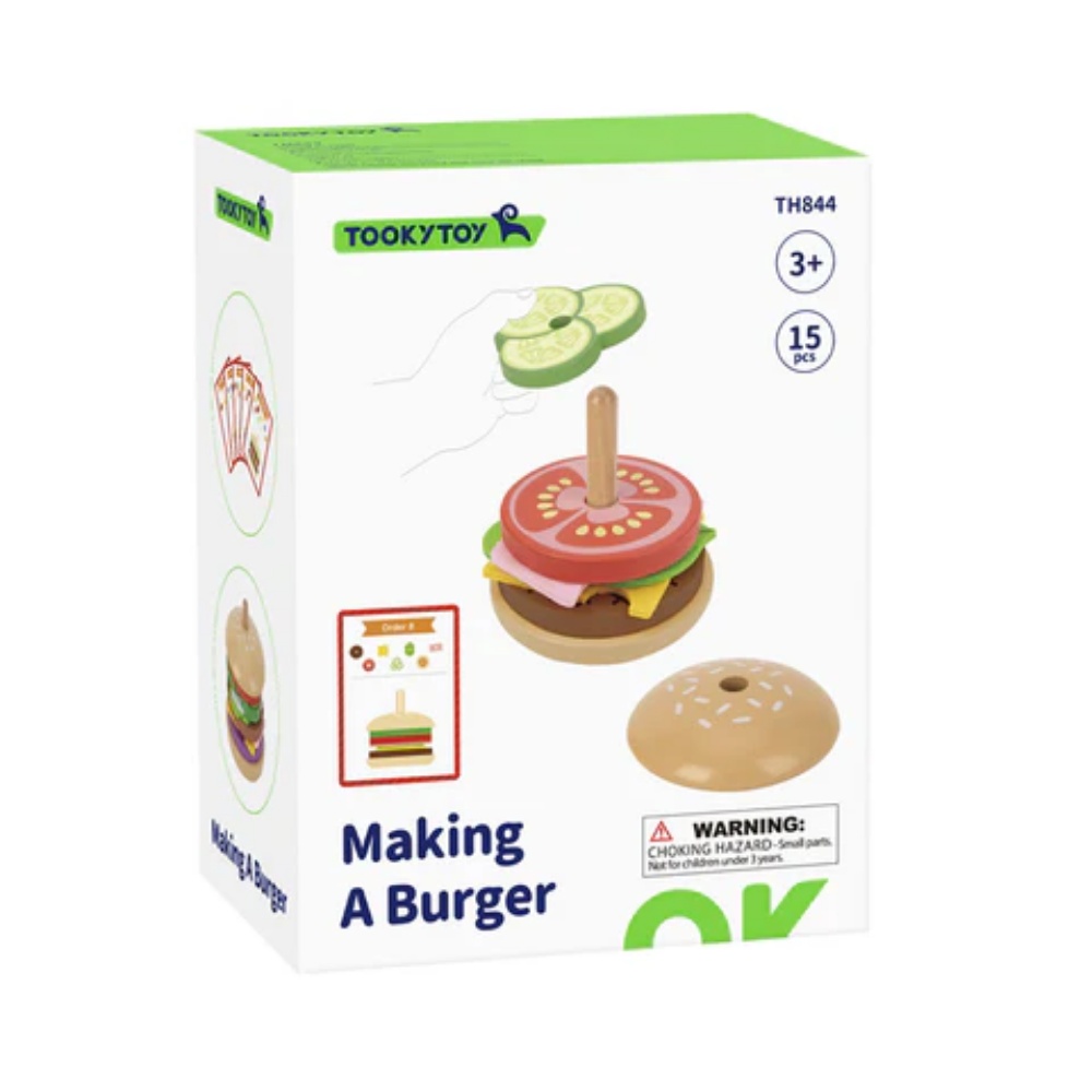 TookyToy - Making A Burger - Stacking & Sequencing Activity Toy - Image 7