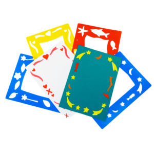 Anthony Peters - A4 Border Stencils for Kids Washable Plastic - Set of 4