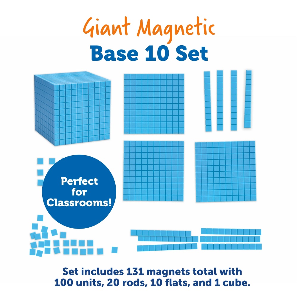 Learning Resources - Giant Magnetic Base Ten Set: Classroom Maths Resources - Image 6