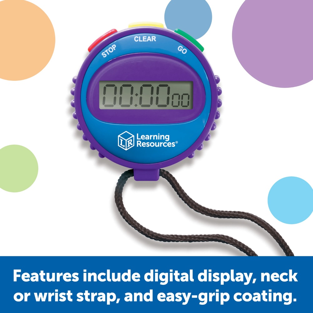 Learning Resources - Simple 3 Button Stopwatch for Science, Sport & Math - Image 4