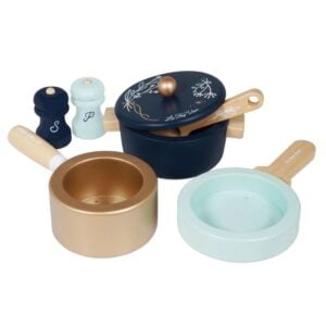 Le Toy Van - Wooden Pots & Pans Kitchen Accessories - 7pcs