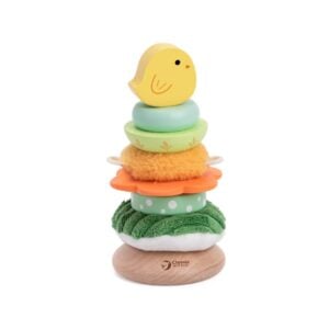 Classic World - Bird Tower Stacking Ring Toy for Babies