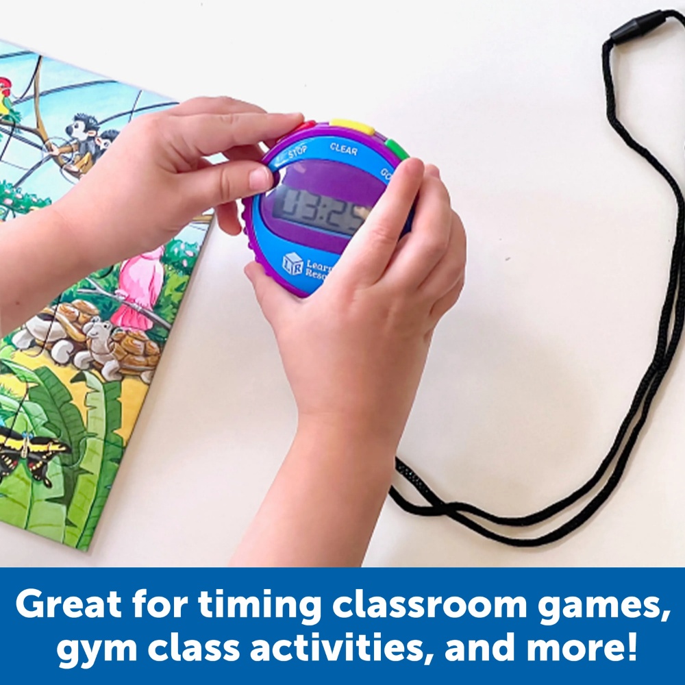 Learning Resources - Simple 3 Button Stopwatch for Science, Sport & Math - Image 3