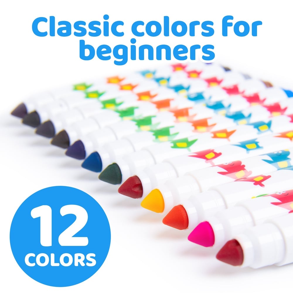 Jar Meló - Washable Markers - Non-Toxic - 12 Colours - Image 2