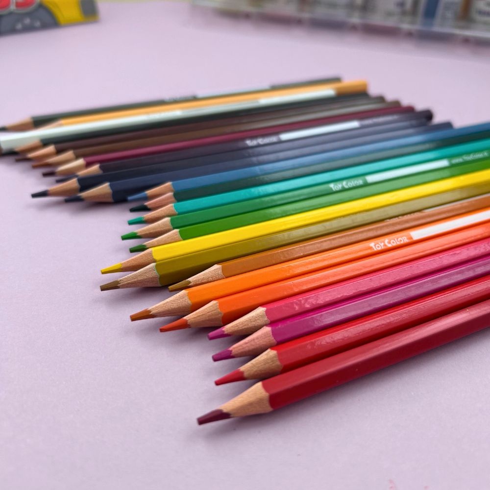 Toy Color - Junior Hexagonal Coloured Pencils - 24 Pack with 3mm Lead - Image 3