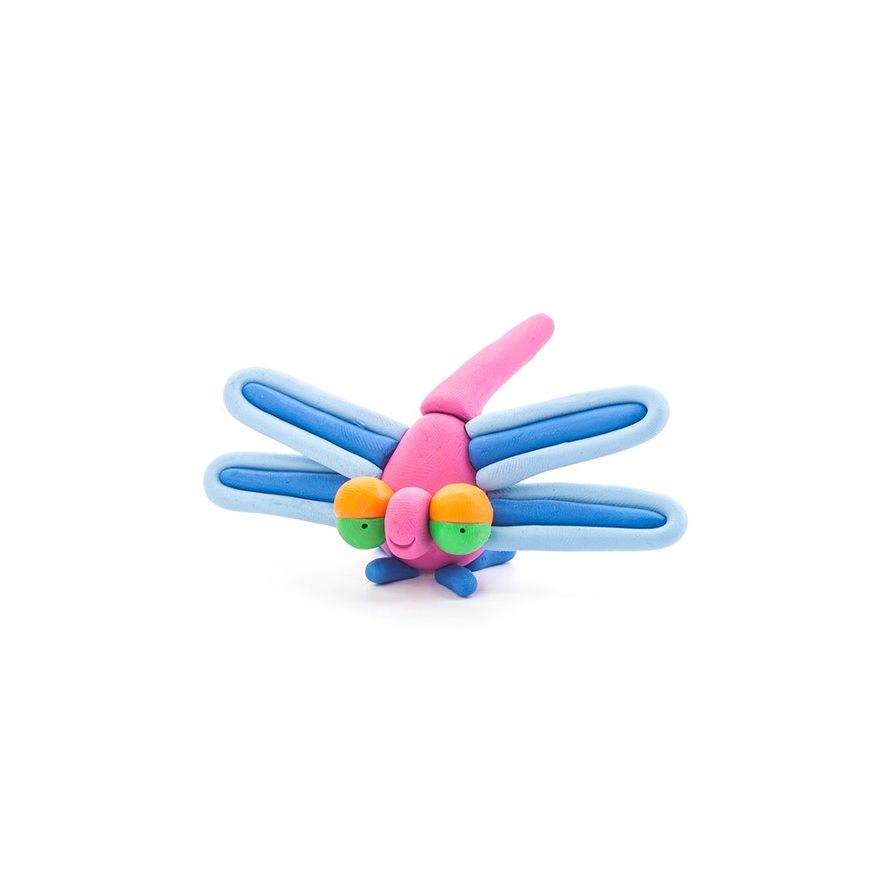 Hey Clay - Modelling Air-Dry Clay with Fun Interactive App - Dragonfly, series Bugs, 3 cans - Image 3