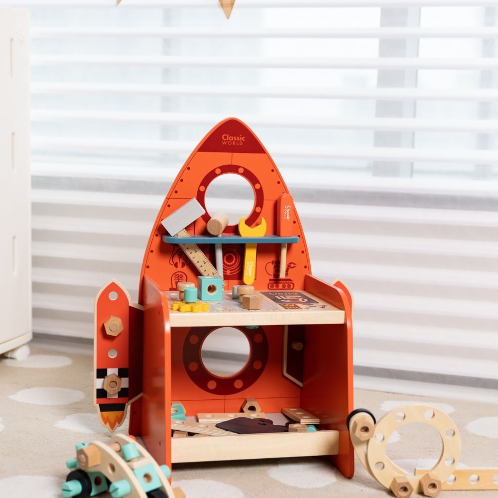 Classic World - Pretend & Play - Rocket Workbench & Tool Set - Image 2
