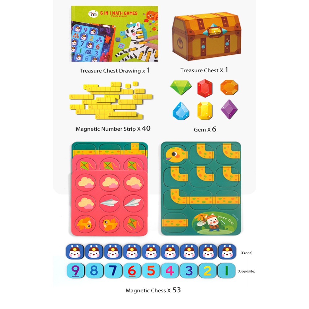 Jar Meló - Magnetic Maths Games 6-in-1 Set - Educational Number Skills Toy for Kids - Image 5