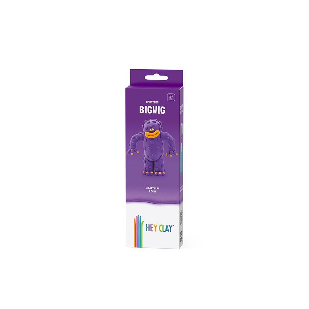 Hey Clay - Modelling Air-Dry Clay with Fun Interactive App - Bigwig, series Monsters, 3 cans-** - Image 5