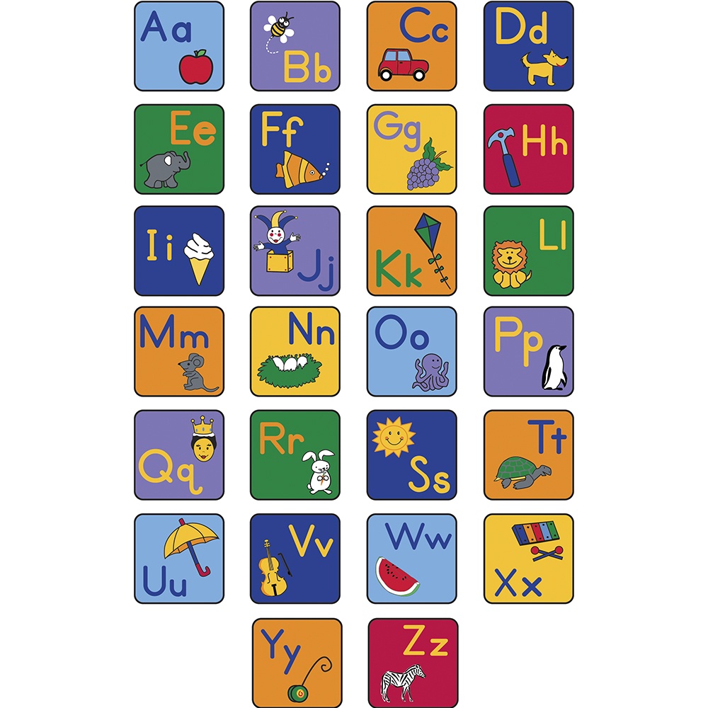 Learning Classroom Carpets - Alphabet - Seating Squares - 36 x 36 cm 26pcs - Image 2