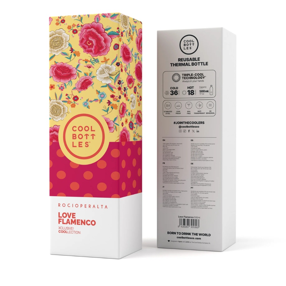 Cool Bottles - Triple-Insulated Water Bottle - Love Flamenco 500ml - Image 5