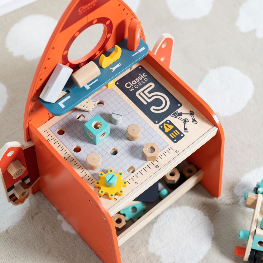 Classic World - Pretend & Play - Rocket Workbench & Tool Set - Image 3