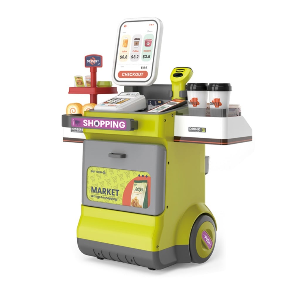 Cogo - Pretend & Play Grocery Store - Cash Register and Accessories - 48 Pieces-**