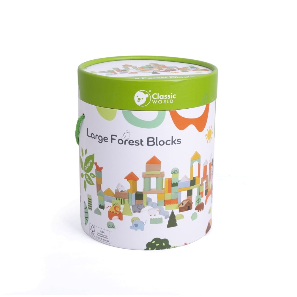 Classic World - Wooden Forest Building Blocks - 100pcs - Image 6