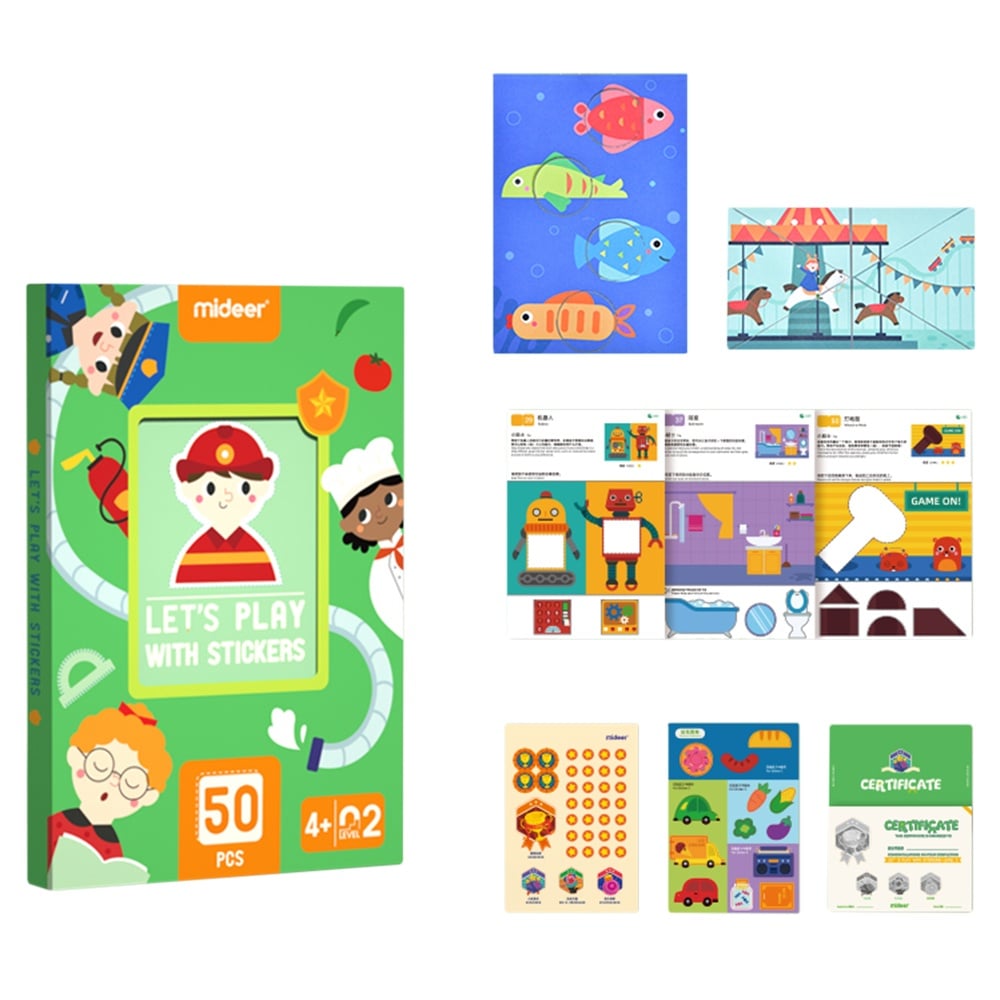 Mideer - Let's Play with Stickers - Intermediate Level
