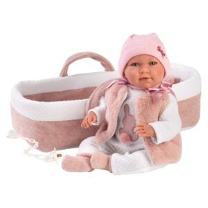 Llorens - Baby Girl Doll with Clothing & Baby Carrier: Mimi - 42cm