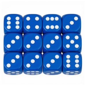 Greenbean - Dice Set: 12pcs in Polybag - 2cm - Blue