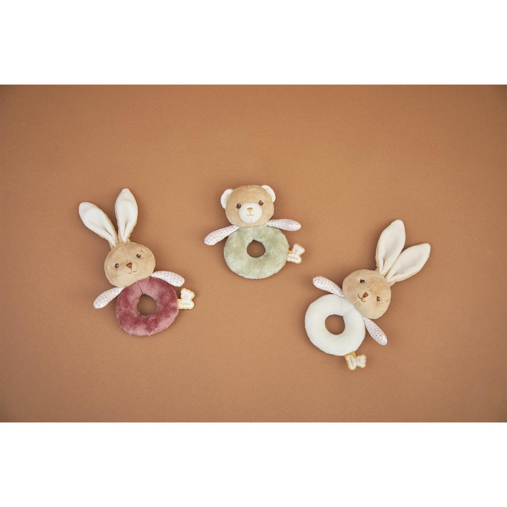 Kaloo - Rattle Soft Toy - Burgundy Rabbit - Image 2