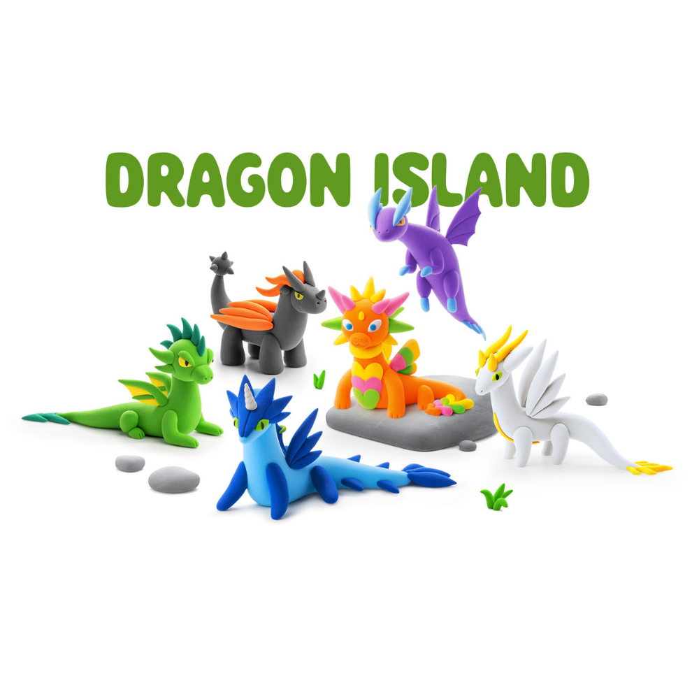 Hey Clay - Modelling Air-Dry Clay with Fun Interactive App - Reef, Series Dragon Island, 3 cans - Image 6