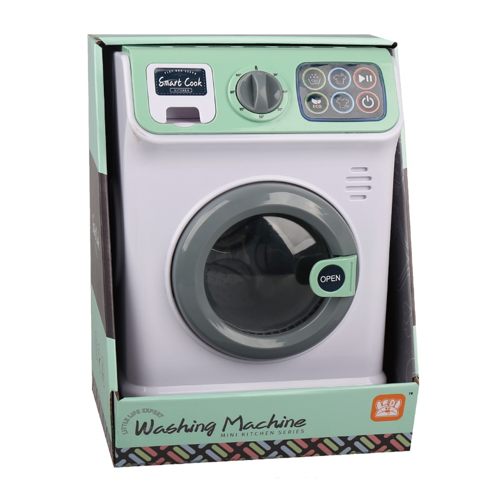 Pretend & Play Washing Machine with Sound and Spinning Action - Green - Image 5