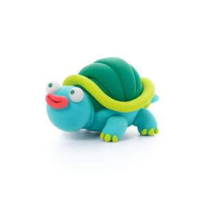 Hey Clay - Modelling Air-Dry Clay with Fun Interactive App - Turtle, Series Exotic Pets, 3 cans