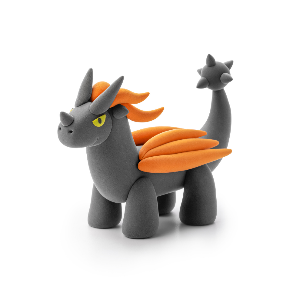 Hey Clay - Modelling Air-Dry Clay with Fun Interactive App - Shadow, Series Dragon Island, 3 cans - Image 3