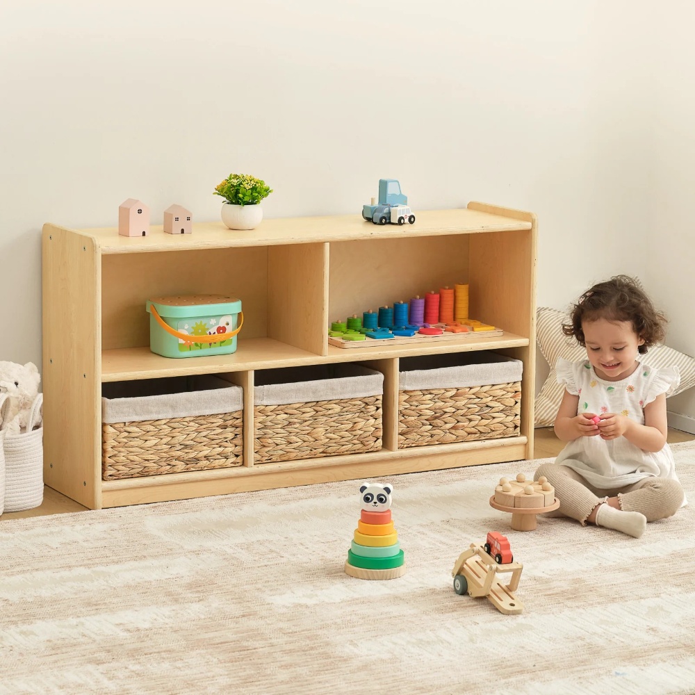 TookyToy - Wooden Shelf and Toy Storage for Kids Room: Plywood 114x60cm - Image 4